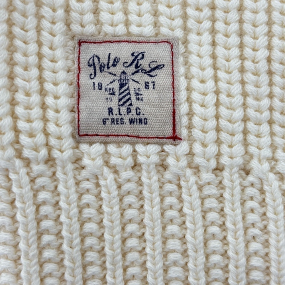 Polo Ralph Lauren Toddler’s Rollneck 100% Cotton Ivory Sweater for 5T Unisex - Picture 9 of 10